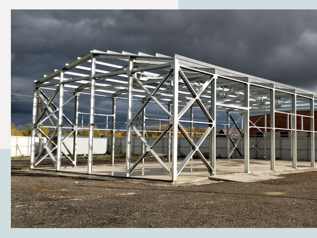 Двускатные ангары в Тулун от 647 руб. за квадрат