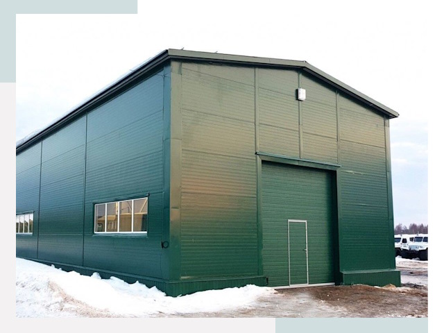 Двускатные ангары в Тулуне